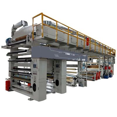 Warmstempmachine voor dubbelkleurige coating op lamineergordijnen