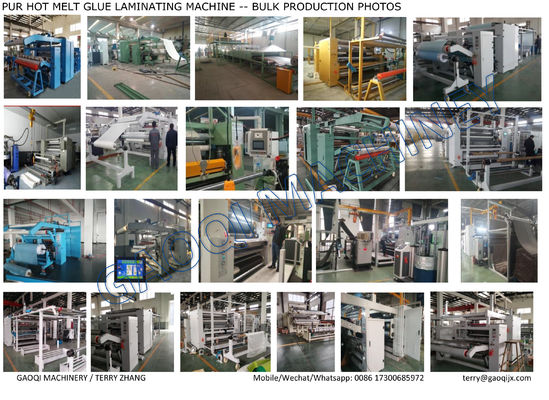 Vervaardigingsbedrijf GAOQI oplosmiddelloze film kleefstof PUR HOT MELT laminatie machine
