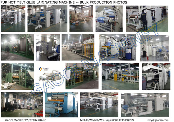 10500x2800x2700 Hot Melt Glue Pur Automatische gebreide weefsel lamineermachine