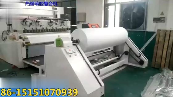 Machine voor het lamineren van sponzen/schuim met stof/kunstleer